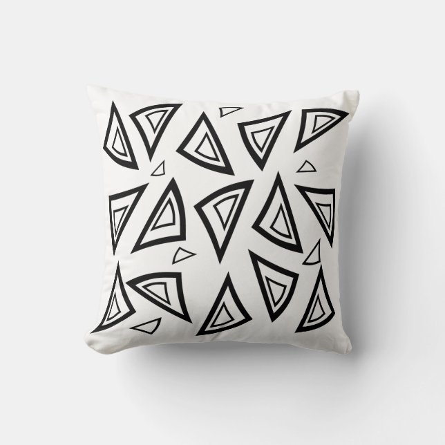 Aztec-Inspiriert Abstraktes Dreieckskissen Kissen (Vorderseite)