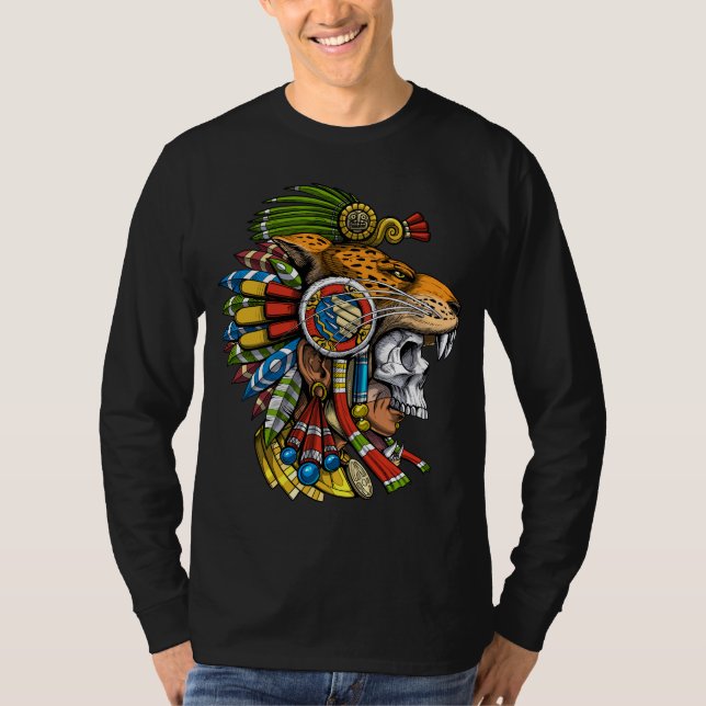 Aztec Jaguar Mask T-Shirt (Vorderseite)