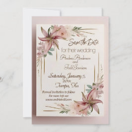 Aztec Lilly Hochzeit Save The Date