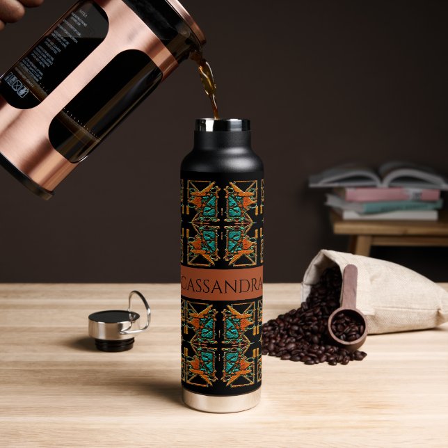 Aztec Mandala Personalisiert Trinkflasche (Kaffee)