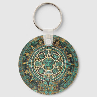 Aztec Mayan Ancient Round Disk Calendar Schlüsselanhänger