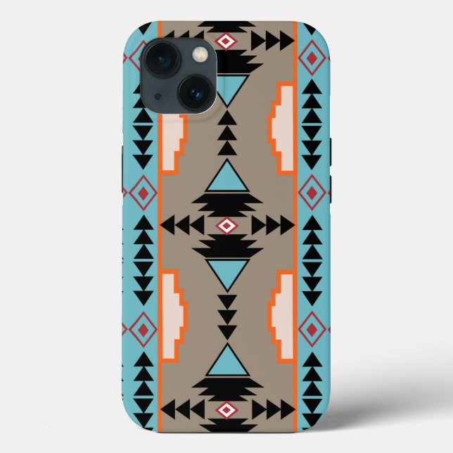 Aztec Mexican Geometric Pattern Case-Mate iPhone Hülle (Rückseite)