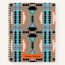 Aztec Mexican Geometric Pattern Notizbuch