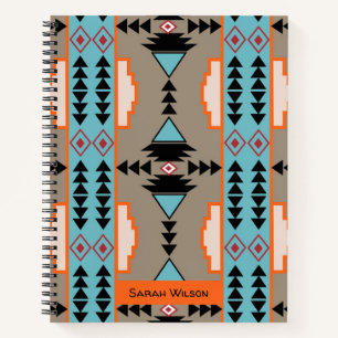Aztec Mexican Geometric Pattern Notizbuch