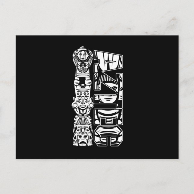 Aztec Mexican Native Culture Maya Inca Native Gift Postkarte (Vorderseite)