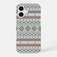 Aztec Mixed Motif Muster Rusts Cream Blue