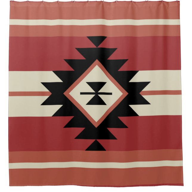 Aztec-Muster Duschvorhang (Vorderseite)
