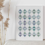 Aztec-Muster für das blaugrüne geometrische Dreiec Poster<br><div class="desc">Aztec-Muster für das blaugrüne geometrische Dreieck der Erde</div>
