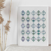 Aztec-Muster für das blaugrüne geometrische Dreiec
