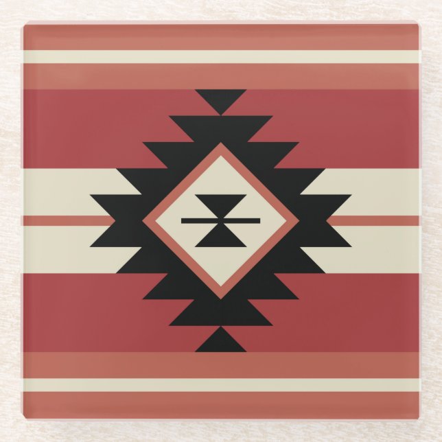 Aztec-Muster Glasuntersetzer (Vorderseite)