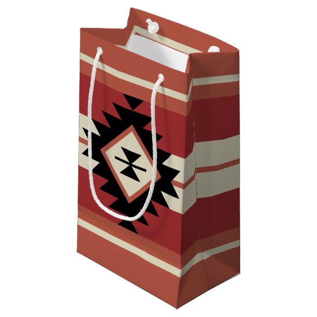Aztec-Muster Kleine Geschenktüte (Vorderseite Schrägansicht)