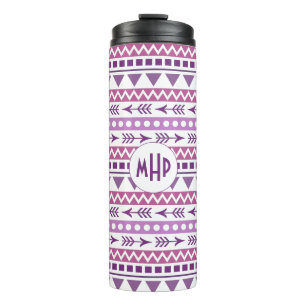 Aztec Muster kundenspezifisch monogramm Thermosbecher