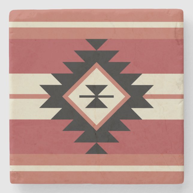 Aztec-Muster Steinuntersetzer (Vorderseite)