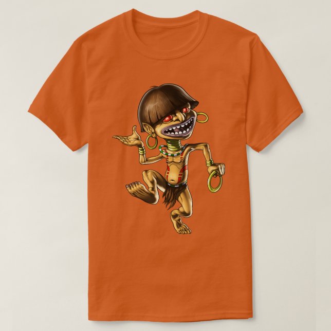 Aztec Mythical Creature Chaneque T-Shirt (Design vorne)