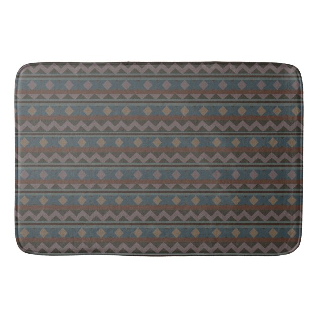 Aztec Native American Geometric Design Bath Mat Badematte (Vorderseite)