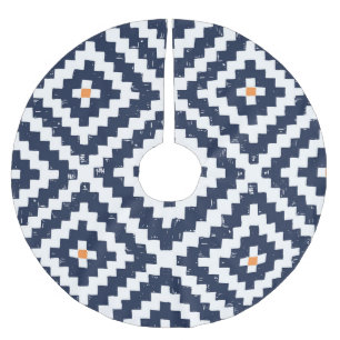 Aztec-Navajo-ethnisches nahtloses Muster Polyester Weihnachtsbaumdecke