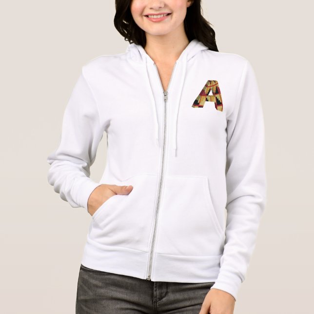Aztec Navajo Pattern Letter A Hoodie (Vorderseite)