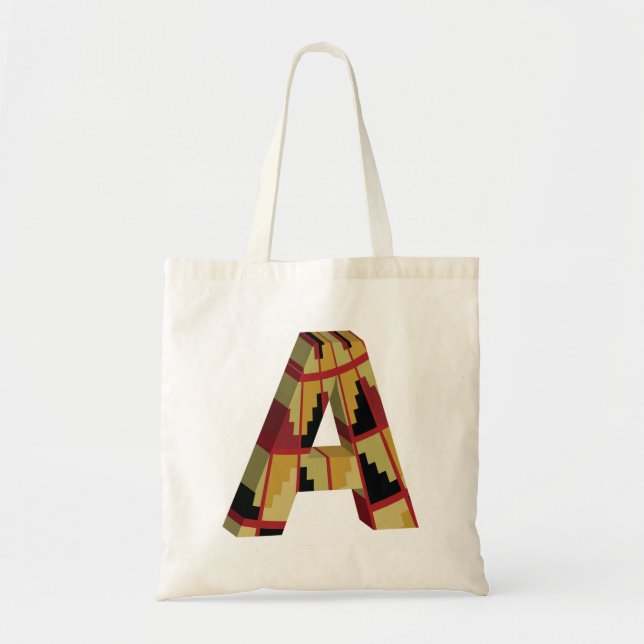 Aztec Navajo Pattern Letter A Tragetasche (Vorne)