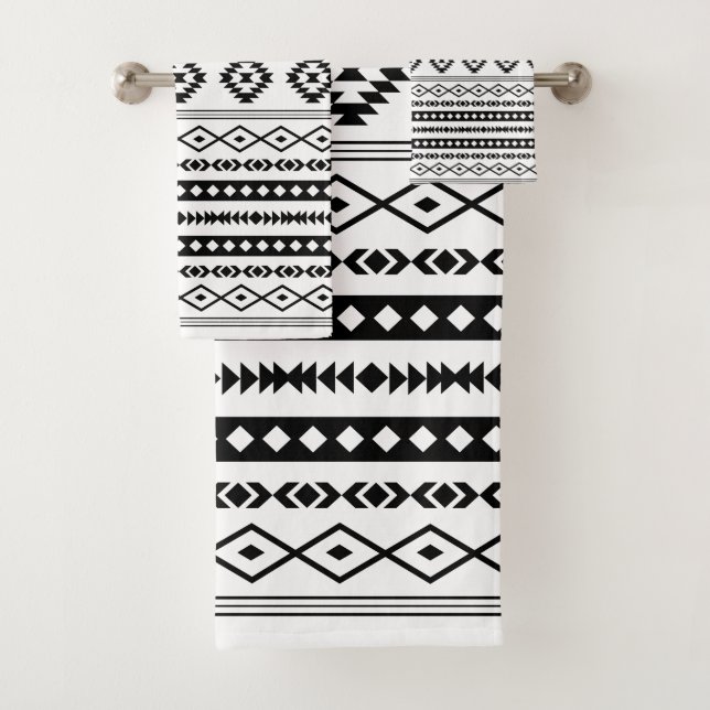 Aztec noir sur blanc Motifs mélangés Motif (En situation)
