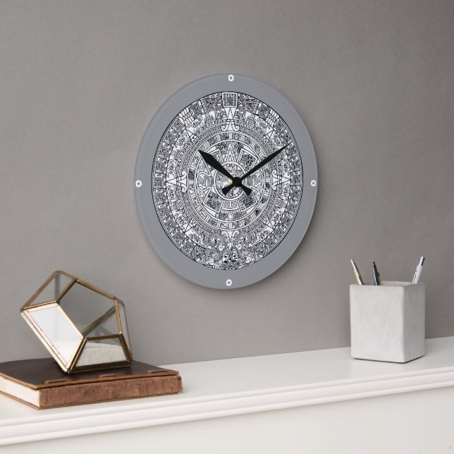 AZTEC ODER MEXIKA mexican Große Wanduhr (Büro)