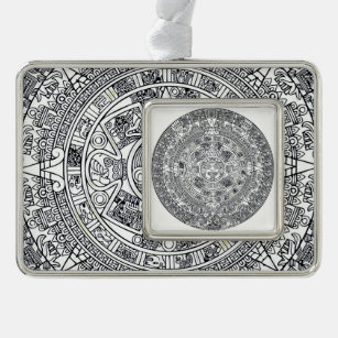 AZTEC ODER MEXIKA mexican Rahmen-Ornament Silber