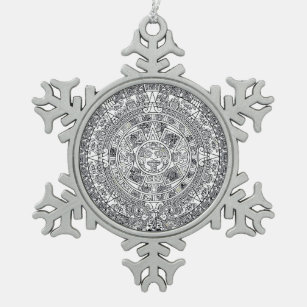 AZTEC ODER MEXIKA mexican Schneeflocken Zinn-Ornament