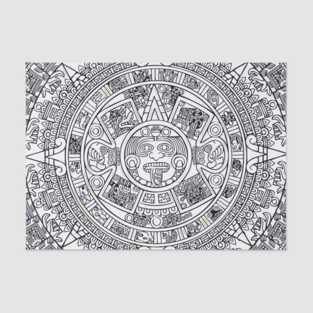 AZTEC ODER MEXIKA mexican Seidenpapier (Vorderseite)