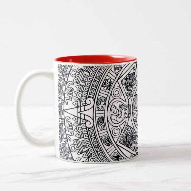 AZTEC OU MEXICA mexicaine Mug à deux tons (Gauche)