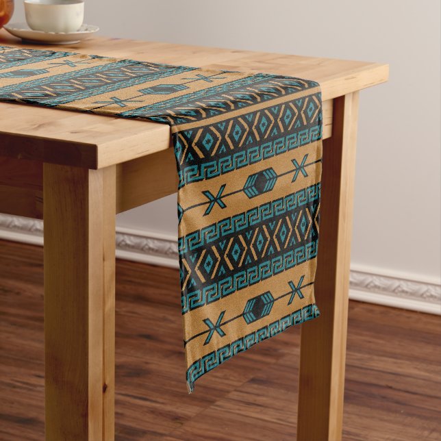 Aztec Print Southwest Design Kurzer Tischläufer (Beispiel)