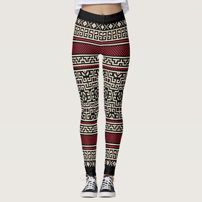 Aztec Print Women's Leggings (Vorderseite)