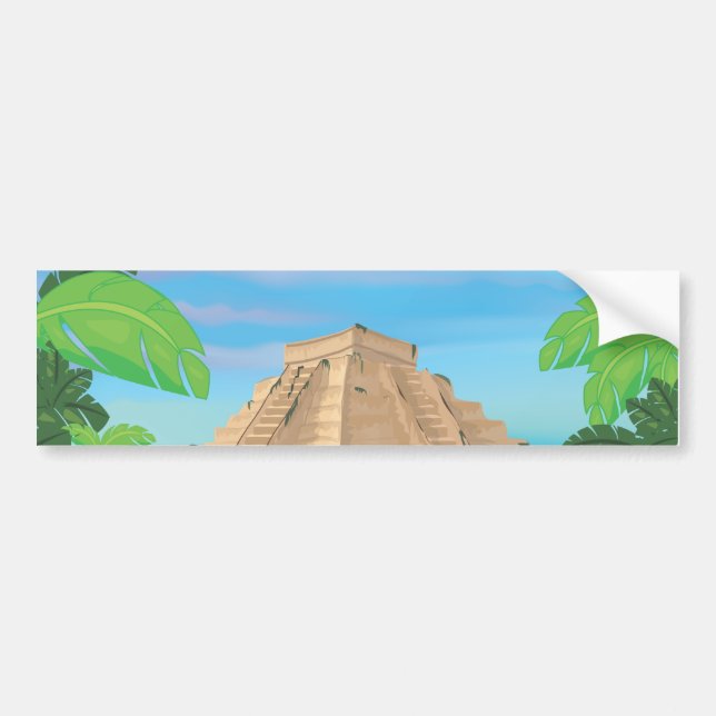 Aztec Pyramid Autoaufkleber (Vorne)