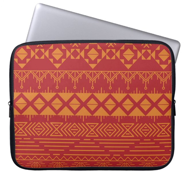 Aztec Retro: Vintages Musterdesign. Laptopschutzhülle (Vorderseite)