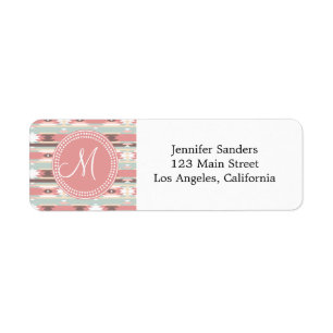 Aztec rosa Monogramm-Muster