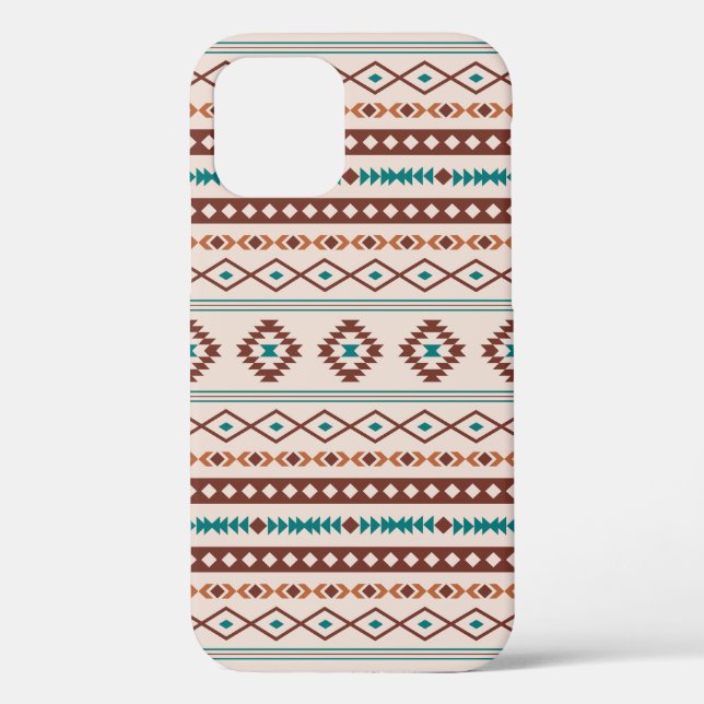 Aztec Rusts Aquamarines Cream Mixed Motifs-Muster Case-Mate iPhone Hülle (Rückseite)