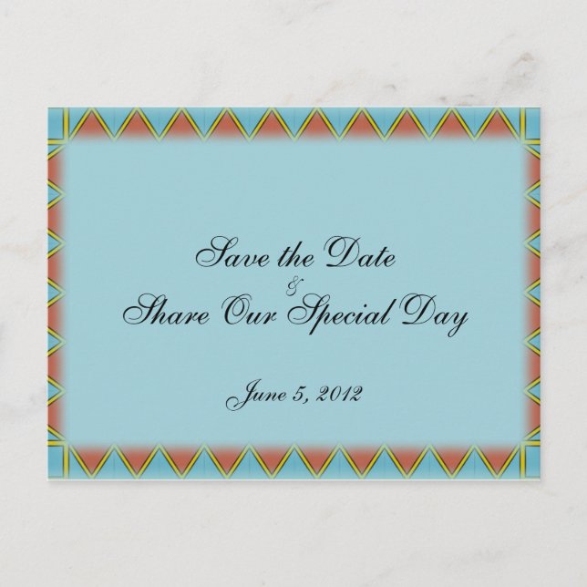 Aztec Save the Date Postkarte (Vorderseite)