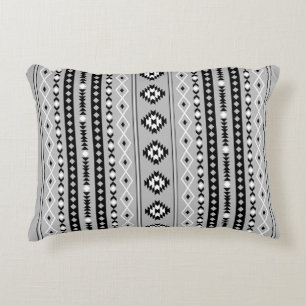 Aztec Schwarz-weiß Gray Mixed Motifs V Muster Dekokissen