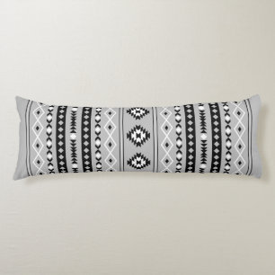 Aztec Schwarz-weiß Gray Mixed Motifs V Muster Seitenschläferkissen