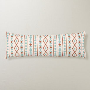Aztec Shapes lg V Muster Rost Aquamarine Creme Seitenschläferkissen