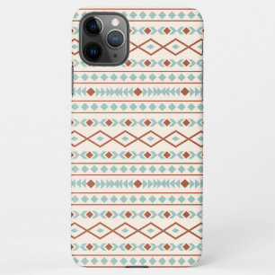 Aztec Shapes Muster Rost Aquamarine Creme iPhone 11Pro Max Hülle