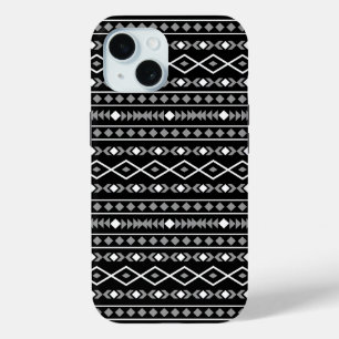 Aztec Shapes Muster Weiß Grau Schwarz Case-Mate iPhone Hülle