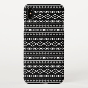 Aztec Shapes Pattern Grau Schwarz iPhone Hülle