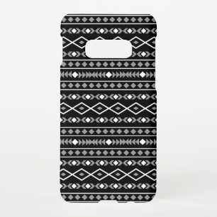 Aztec Shapes Pattern Grau Schwarz Samsung Galaxy S10E Hülle
