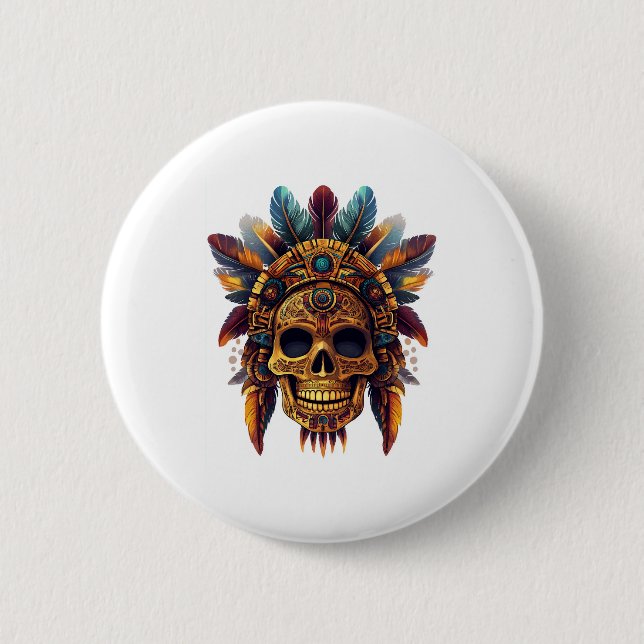 Aztec Skull Relic Button (Vorderseite)