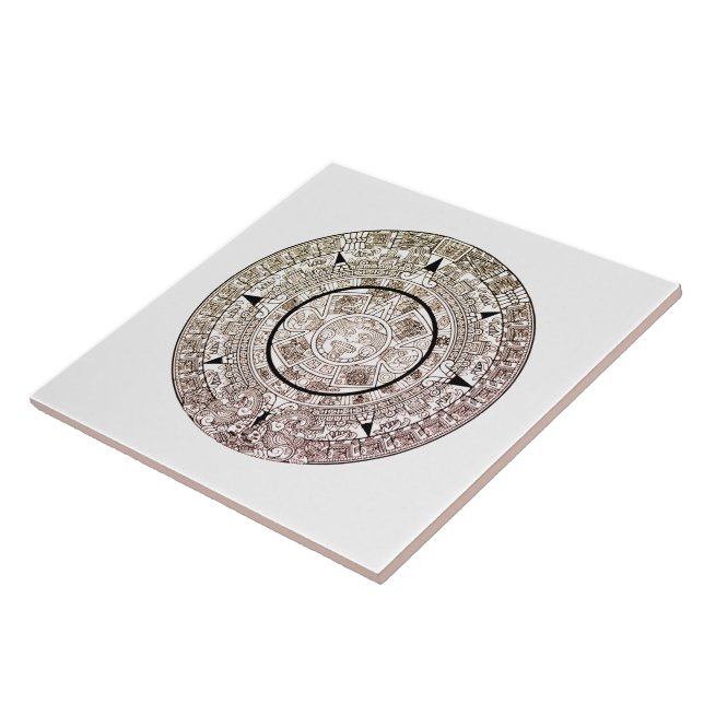 Aztec Solar Disk Calendar Fliese (Seite)
