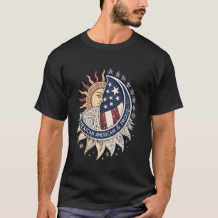 Aztec-Sonne & Sterne der US-Flagge u2013 Latino-St T-Shirt