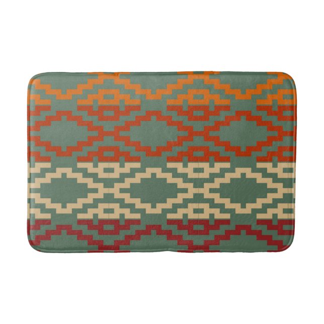 Aztec Southwestern Tribal Diamonds Badematte (Vorderseite)