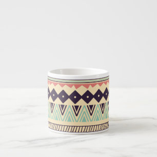 Aztec-Stammstreifen: Vintage Illustration Espressotasse