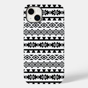 Aztec stylisierte Big Pattern II Schwarz auf Weiß Case-Mate iPhone 14 Plus Hülle