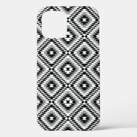 Aztec Stylized BW+Gray Symbol Pattern