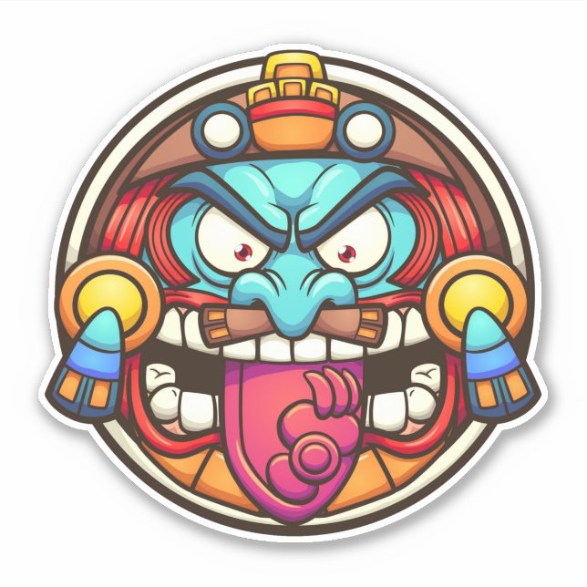 Aztec Sun Aufkleber (Vorderseite)